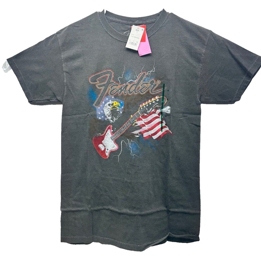 Fender T-Shirt Jaguar Guitar - Black - 100% Cotton - ‎ Medium - Mens - NWT